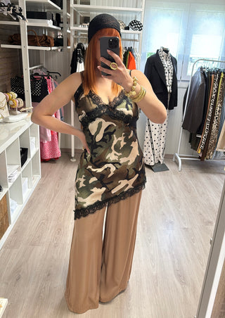 Tunique camouflage asymétrique kaki