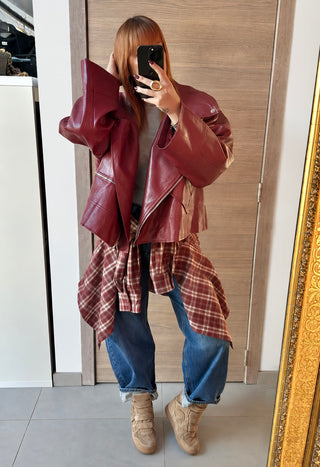 Perfecto oversize rouge carmin