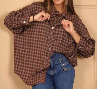 Précommande Chemise à carreaux marron