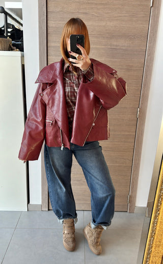 Perfecto oversize rouge carmin
