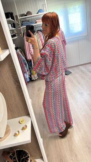 Blouse crochet multicolore