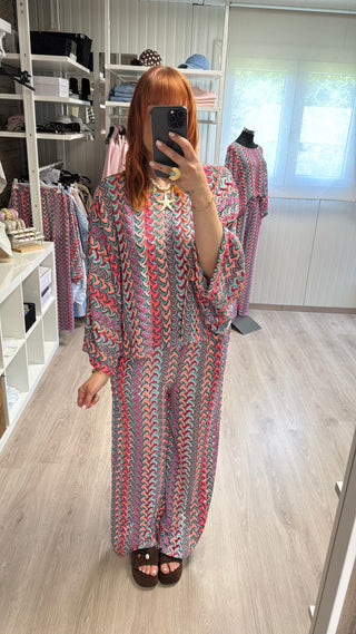 Blouse crochet multicolore
