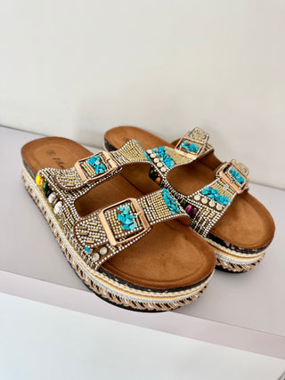 Mules perlées