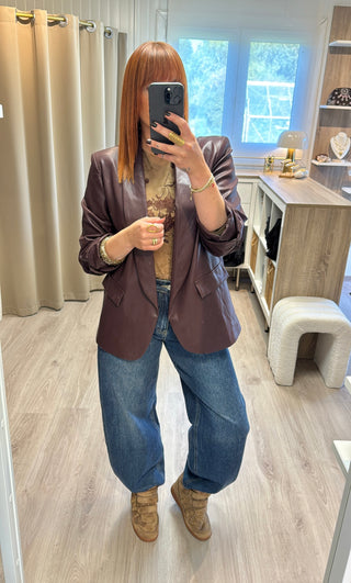 Blouse tulle fleurs velours