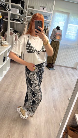 T-shirt bikini Vichy