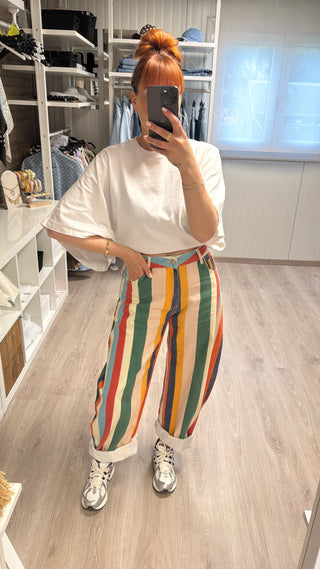 Précommande Jean barrel multicolore