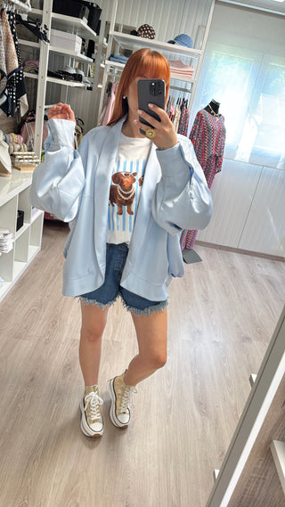 Short en jean à franges
