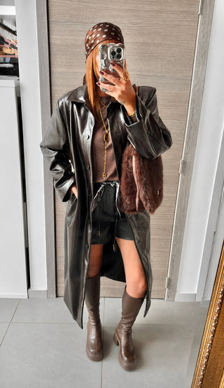 Manteau Lumina effet croco