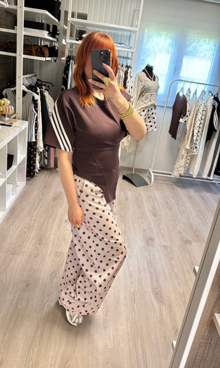 T-shirt/body structuré marron