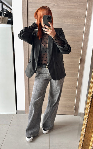 Jean Wide legs imprimé animal