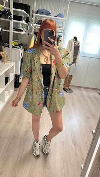 Blazer fleuri oversize Lumina
