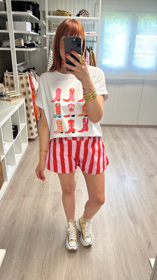 T-shirt santiags multicolores