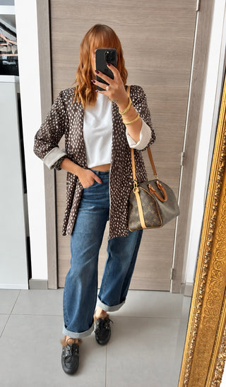 Veste suédine bambi marron