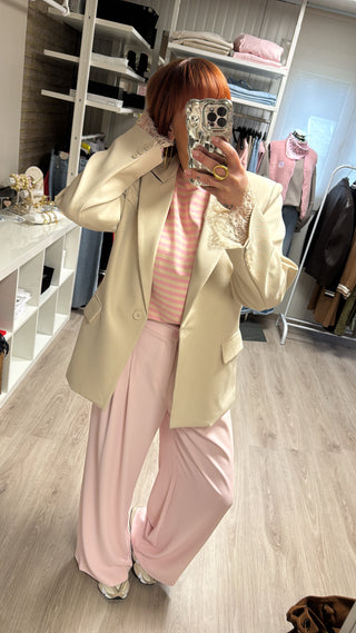 Pantalon fluide rose
