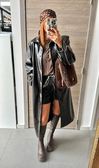 Manteau Lumina effet croco