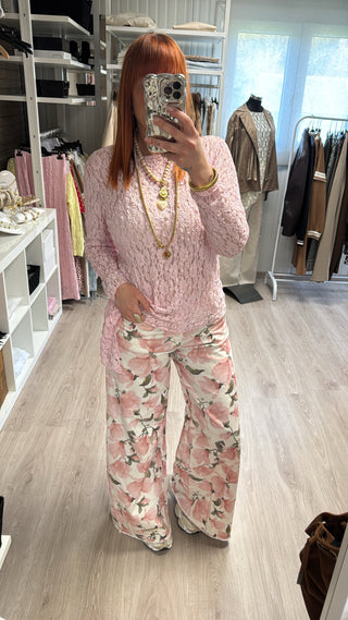 Jean à fleurs