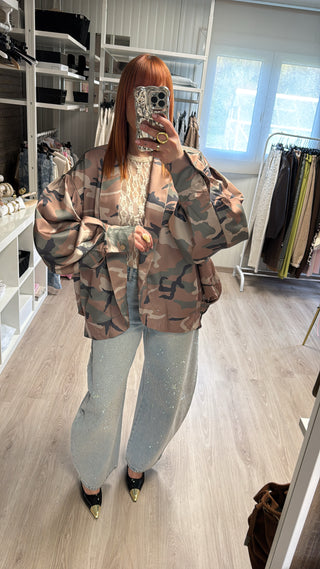 Veste camouflage oversize