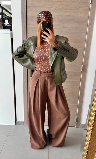Pantalon marron Lumina