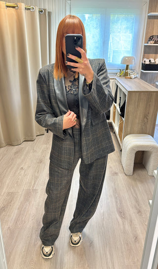 Pantalon à carreaux