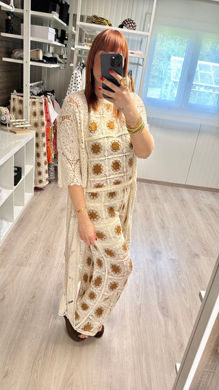 Ensemble crochet soleil (top et pantalon)