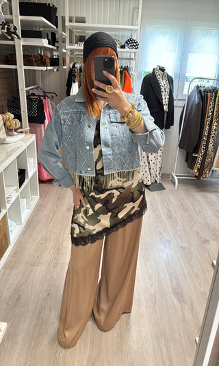 Tunique camouflage asymétrique kaki