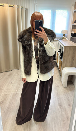 Blazer écru à clous