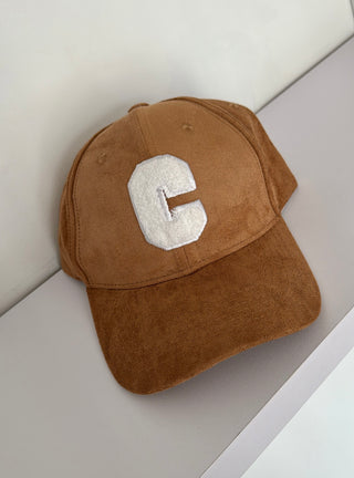 Casquette C daim camel