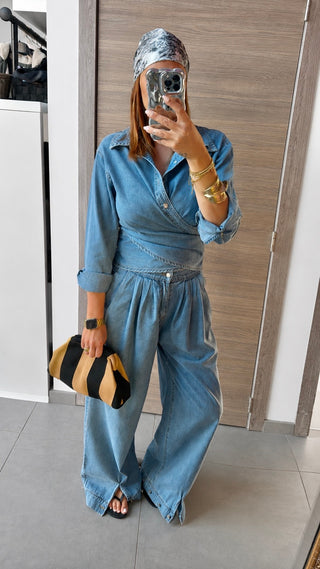 Ensemble denim (chemise et pantalon)