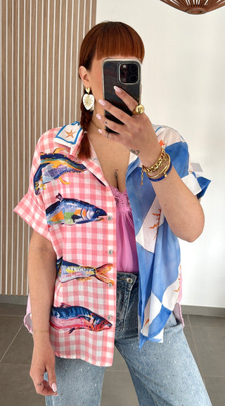 Chemise vichy/poisson