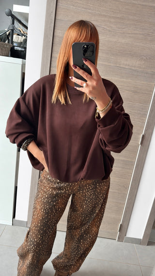 Sweat marron chocolat