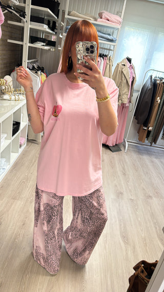 T-shirt Paris rose