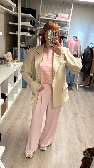 Pantalon fluide rose