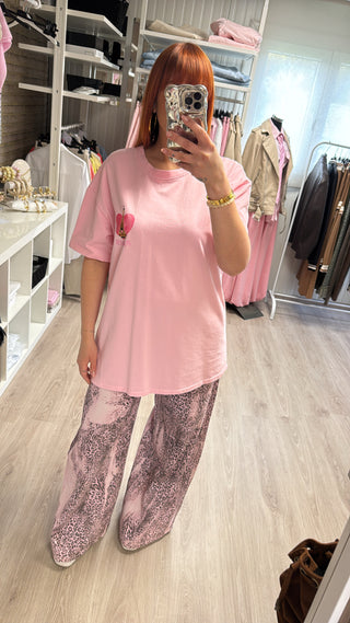 T-shirt Paris rose