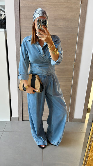 Ensemble denim (chemise et pantalon)